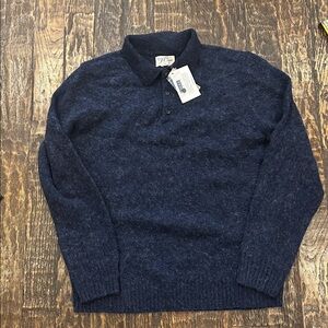 J. Crew Dark Blue Wool Sweater, men’s size Large